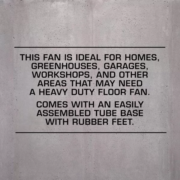 Hurricane Pro 20" High Velocity Metal Floor Fan – Powerful 5300 CFM Airflow, Adjustable Tilt, Heavy-Duty Construction for Home, Gym, Garage, Workshop