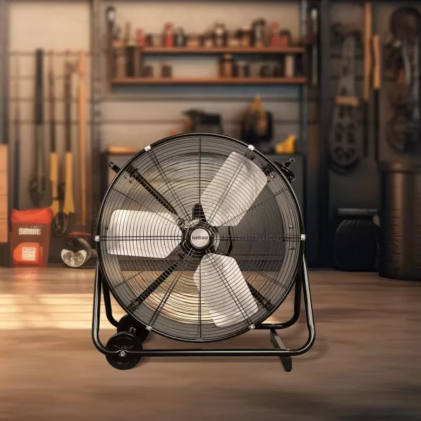 Hurricane Pro 20" High Velocity Metal Floor Fan – Powerful 5300 CFM Airflow, Adjustable Tilt, Heavy-Duty Construction for Home, Gym, Garage, Workshop