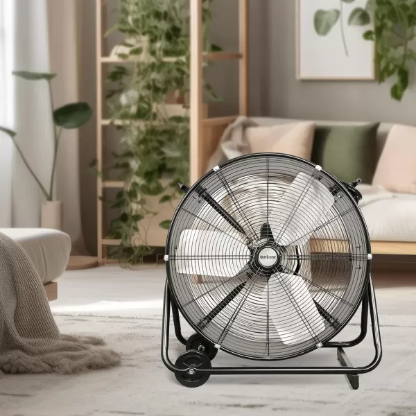 Hurricane Pro 20" High Velocity Metal Floor Fan – Powerful 5300 CFM Airflow, Adjustable Tilt, Heavy-Duty Construction for Home, Gym, Garage, Workshop