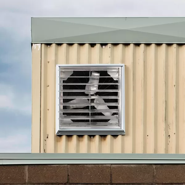 Hurricane Pro Shutter Exhaust Fans with 5 Plastic Blades, Electric Cord, and Button Controller for Household Ventilation Fans