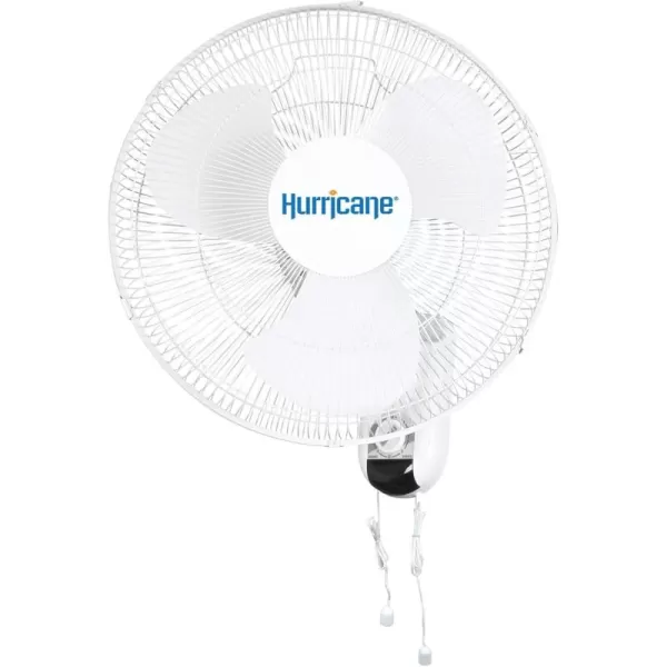 Hurricane Classic 16" Wall Mount Oscillating Fan – Powerful 3-Speed Airflow, Quiet Operation, Adjustable Tilt for Home, Office, and Grow Tents