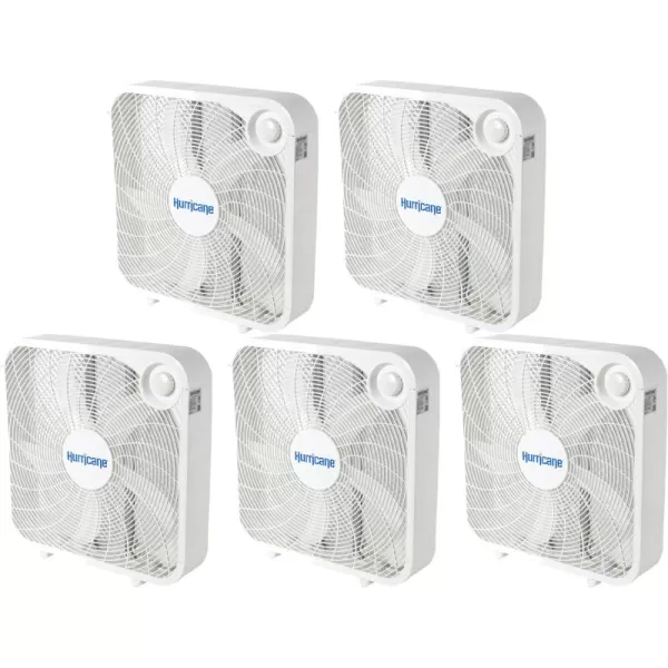 Hurricane Classic 20" Floor Box Fan – Compact and Portable, Powerful and Quiet 3-Speed Cooling for Home, Greenhouse, Office, Gym, Garage, and Workshop