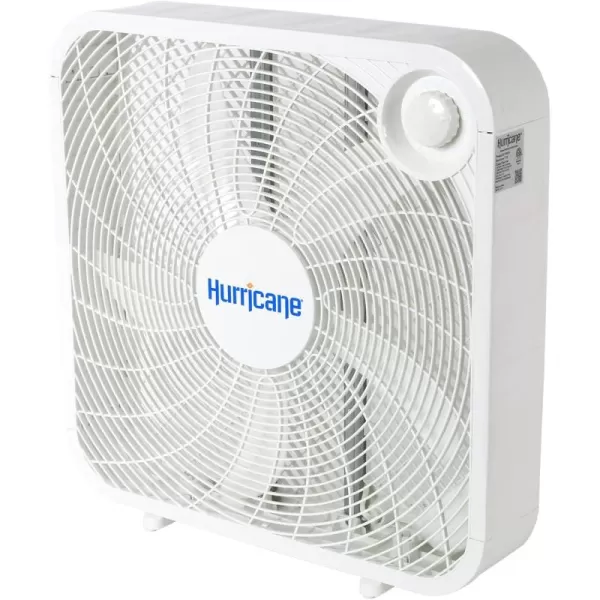 Hurricane Classic 20" Floor Box Fan – Compact and Portable, Powerful and Quiet 3-Speed Cooling for Home, Greenhouse, Office, Gym, Garage, and Workshop