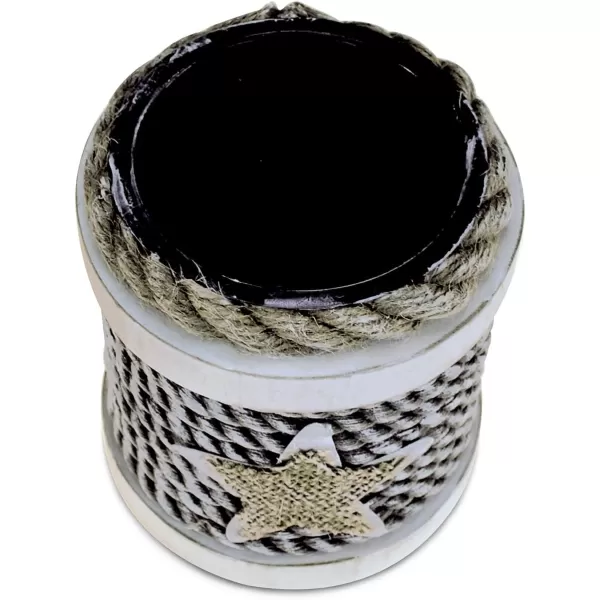 CoTa Global Dream Small Rope Nautical Hanging Wooden Tealight Candle Holder  Table Top Centerpiece Coastal Decor for Home Beach House Rustic Decorative Lantern with Starfish  Handmade Color May Vary