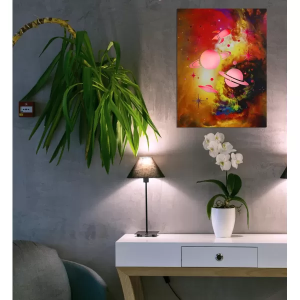 CoTa Global Owl Buddha Tree of Life Day of the Dead Light Up LED Wall Art  Color Changing LED Light Up Picture Art for Wall Hang  Home Decor Wall Art for Bedroom and Living Room  16x12 InchSpace