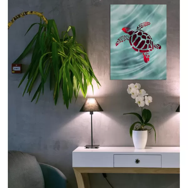 CoTa Global Owl Buddha Tree of Life Day of the Dead Light Up LED Wall Art  Color Changing LED Light Up Picture Art for Wall Hang  Home Decor Wall Art for Bedroom and Living Room  16x12 Inch4 pack  Starfish  Seahorse  Sea Turtle  Shark