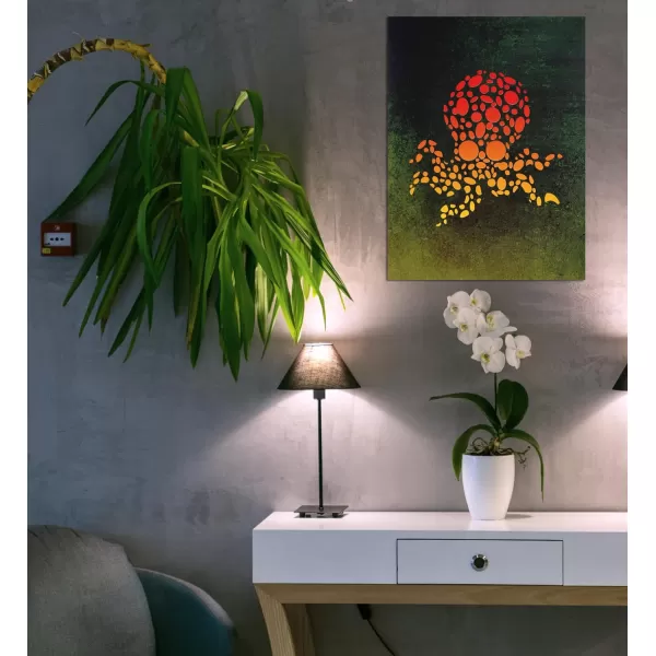 CoTa Global Owl Buddha Tree of Life Day of the Dead Light Up LED Wall Art  Color Changing LED Light Up Picture Art for Wall Hang  Home Decor Wall Art for Bedroom and Living Room  16x12 InchOctopus