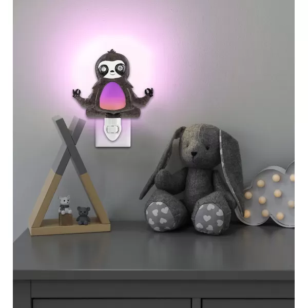 CoTa Global Sloth Night Light  Home Decor Wall Plug in Night Light with Switch Hand Made Metal ampamp Glass Nightlight for Bathroom Nursery Hallway Kitchen ampamp Bedroom  65 Inches