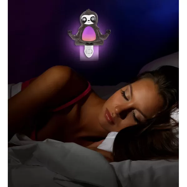 CoTa Global Sloth Night Light  Home Decor Wall Plug in Night Light with Switch Hand Made Metal ampamp Glass Nightlight for Bathroom Nursery Hallway Kitchen ampamp Bedroom  65 Inches
