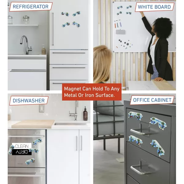 CoTa Global Sunglass Refrigerator Blue Sand Magnets Set of 4  Assorted Resin Nautical Design Fun ampamp Cute Beach Rhinestone Magnet For Kitchen Fridge Locker Home Decor ampamp Office Decor Novelty  4 Pack