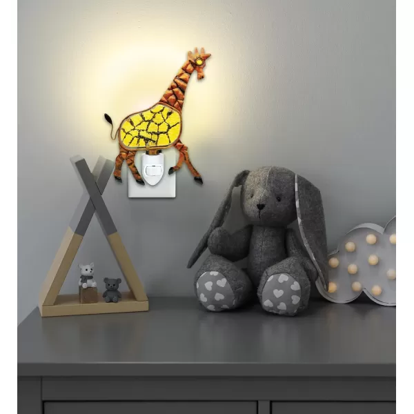 Puzzled Giraffe Handcraft Art Glass and Metal Decorative Night Light Home Dcor  Animals Collection  Elegant Unique Gift and Useful Souvenir  Item 9615