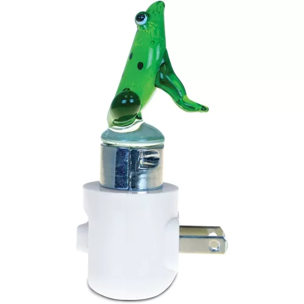 Puzzled Spotted Green Frog LED Night Light 2 Inch Plug In Energy Efficient Decorative Wall Lamp Manual On ampamp Off Portable Lights for Stairways Bedroom Kitchen Hallway Bathroom Animal Themed Home Decor