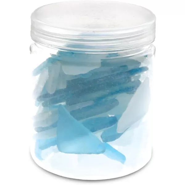 CoTa Global Aqua Blue Frosted Sea Glass Gems in Container  Pretty Blue Coastal Vase Fillers for Centerpieces and Nautical Beach Home Decor  Beach Glass Pieces for Glass Art Projects and Home Crafts