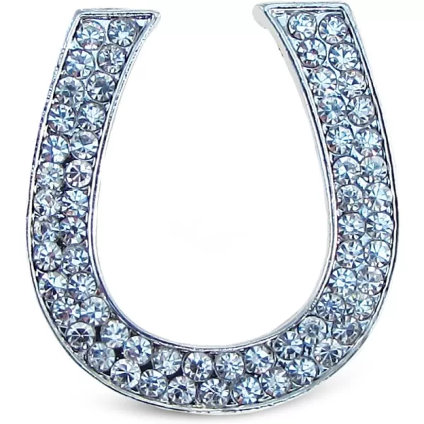 CoTa Global Horseshoe Sparkling Refrigerator Magnet  Silver Sparkling Rhinestones Crystals Cute Western Lucky Charm Magnet for Kitchen Fridge Locker Home Decor and Cool Office Novelty  15 Inch