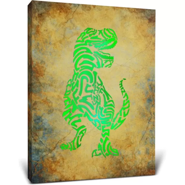 CoTa Global Owl Buddha Tree of Life Day of the Dead Light Up LED Wall Art  Color Changing LED Light Up Picture Art for Wall Hang  Home Decor Wall Art for Bedroom and Living Room  16x12 InchTRex Dinosaur