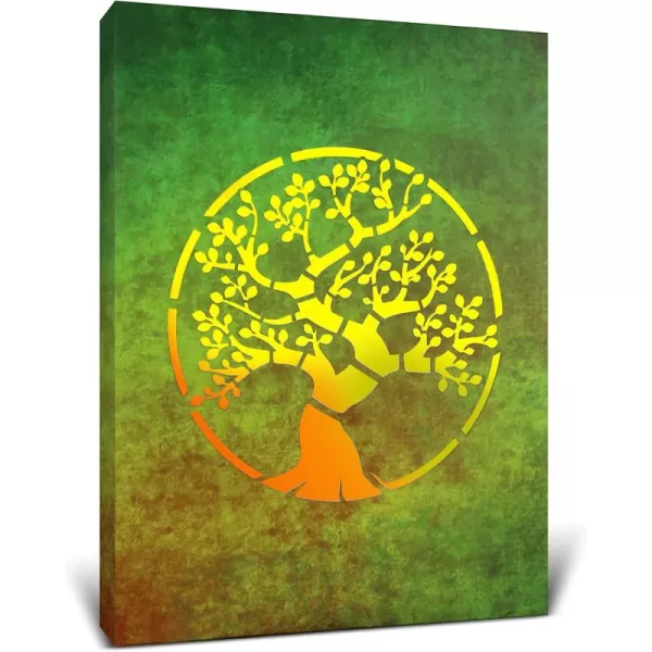 CoTa Global Owl Buddha Tree of Life Day of the Dead Light Up LED Wall Art  Color Changing LED Light Up Picture Art for Wall Hang  Home Decor Wall Art for Bedroom and Living Room  16x12 InchTree of Life
