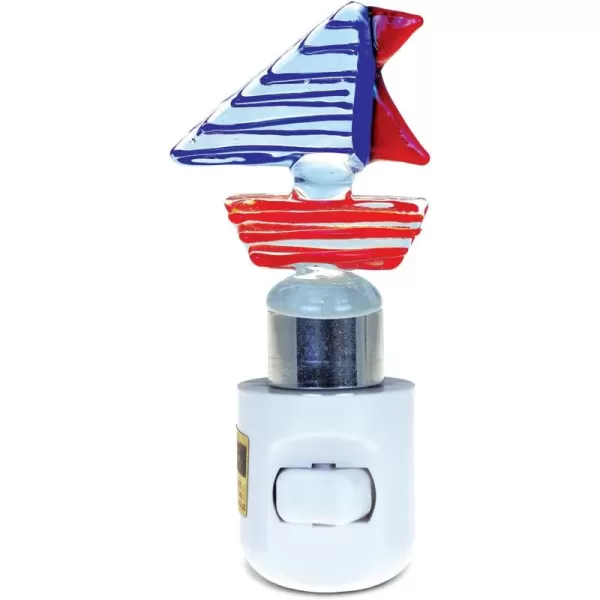 Puzzled Boat Handcraft Art Glass Decorative Night Light Home Dcor  Boats Theme  Unique and Elegant Gift