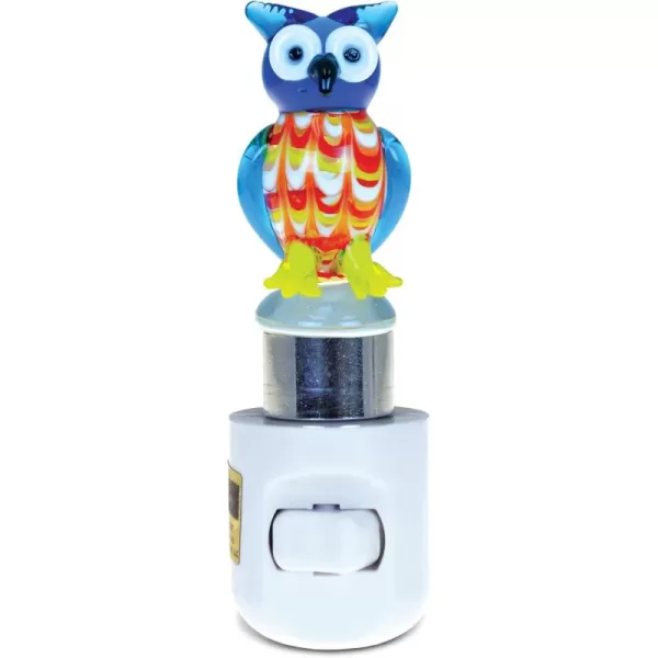 Puzzled Owl Handcraft Art Glass Decorative Night Light Home Dcor  Animal Theme  Unique and Elegant Gift