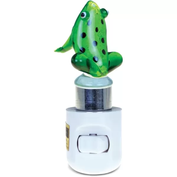 Puzzled Spotted Green Frog LED Night Light 2 Inch Plug In Energy Efficient Decorative Wall Lamp Manual On ampamp Off Portable Lights for Stairways Bedroom Kitchen Hallway Bathroom Animal Themed Home Decor