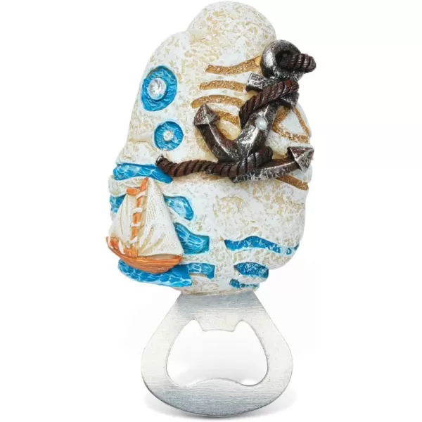 Puzzled Stone Anchor 4quot Magnet Bottle Opener Handcrafted Resin Kitchenware Nautical Ocean Aquatic Marine Life Theme Colorful Bar Decorative Tool Novelty Collectible Kitchen Accessory Unique Gift