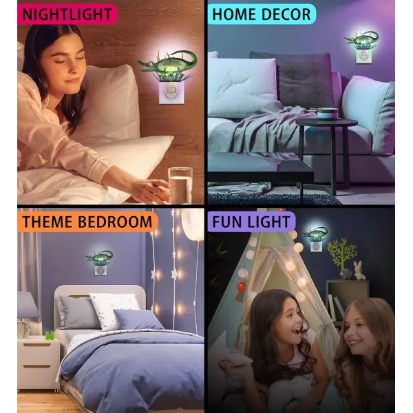 COTA Global Alligator Night Light  Home Dcor Wall Plug in Night Light with Switch Unique Decorative Hand Made Metal ampamp Glass Nightlight  5 Inches