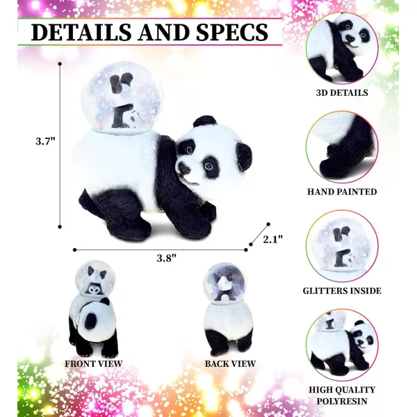 CoTa Global Giraffe Snow Globe Decor  Beautiful Snow Globe Decorations with Giraffe Figurine Collectible Snow Globes Perfect Giraffe Decor for Home Office Space Figurine Shelf or Desk  45mmWhite Panda