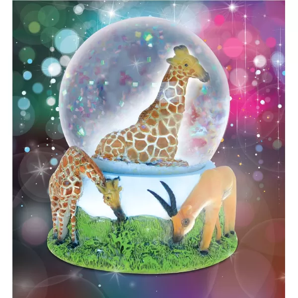 CoTa Global Giraffe Snow Globe  Sparkly Water Globe Figurine with Sparkling Glitter Collectible Novelty Ornament for Home Decor for Birthdays Christmas and Valentines Day  65mm