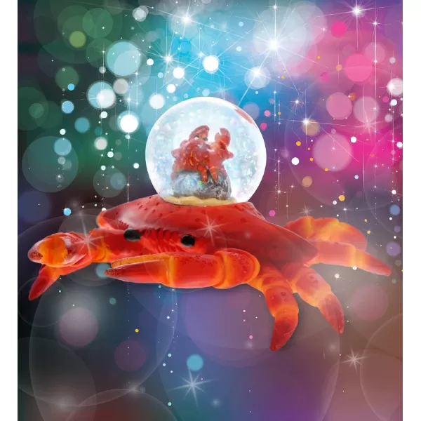 CoTa Global Penguin Snow Globe  Magical Rainbow Water Globe Figurine with Sparkling Glitter Collectible Novelty Ornament for Home Decor for Birthdays Christmas and Valentine  45mmRed Crab