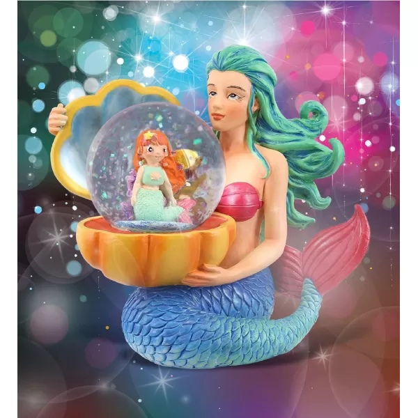CoTa Global Penguin Snow Globe  Magical Rainbow Water Globe Figurine with Sparkling Glitter Collectible Novelty Ornament for Home Decor for Birthdays Christmas and Valentine  45mmBlue Mermaid