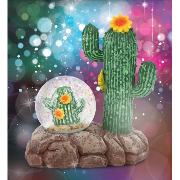 CoTa Global Penguin Snow Globe  Magical Rainbow Water Globe Figurine with Sparkling Glitter Collectible Novelty Ornament for Home Decor for Birthdays Christmas and Valentine  45mmGreen Cactus