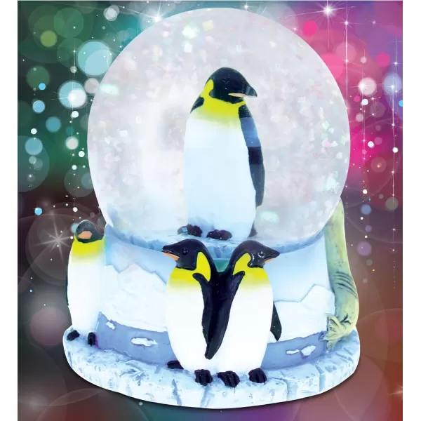 CoTa Global Penguin Snow Globe  Sparkly Water Globe Figurine with Sparkling Glitter Collectible Novelty Ornament for Home Decor for Birthdays Christmas and Valentines Day  65mm
