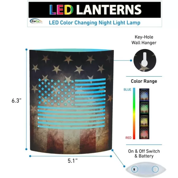 Puzzled COTA Global LED Lantern Surfs Up  51 inch x 63 inch  Multicolor  Item 9691Black American Flag