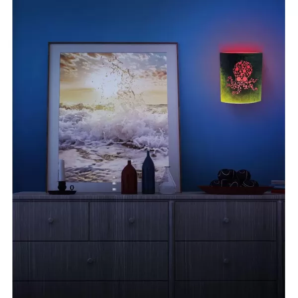 Puzzled COTA Global LED Lantern Surfs Up  51 inch x 63 inch  Multicolor  Item 9691BlackGreen Octopus