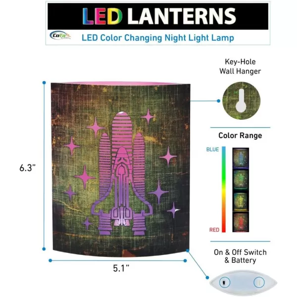 Puzzled COTA Global LED Lantern Surfs Up  51 inch x 63 inch  Multicolor  Item 9691BlackGreen Space Shuttle