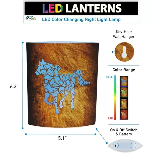 Puzzled COTA Global LED Lantern Surfs Up  51 inch x 63 inch  Multicolor  Item 9691Brown Horse