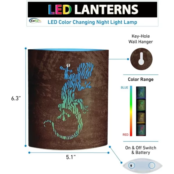 Puzzled COTA Global LED Lantern Surfs Up  51 inch x 63 inch  Multicolor  Item 9691Brown Lizard