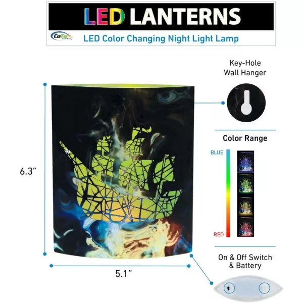 Puzzled COTA Global LED Lantern Surfs Up  51 inch x 63 inch  Multicolor  Item 9691Dark Blue Pirate Ship