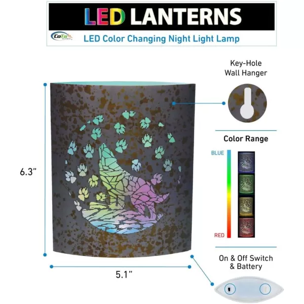 Puzzled COTA Global LED Lantern Surfs Up  51 inch x 63 inch  Multicolor  Item 9691Gray Wolf