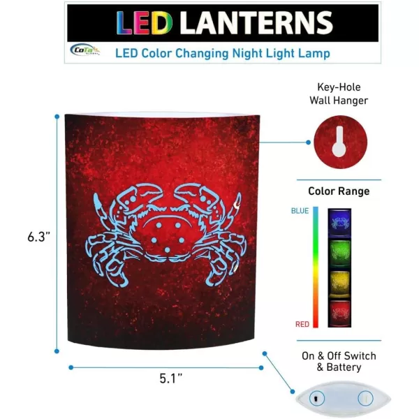Puzzled COTA Global LED Lantern Surfs Up  51 inch x 63 inch  Multicolor  Item 9691Red Crab