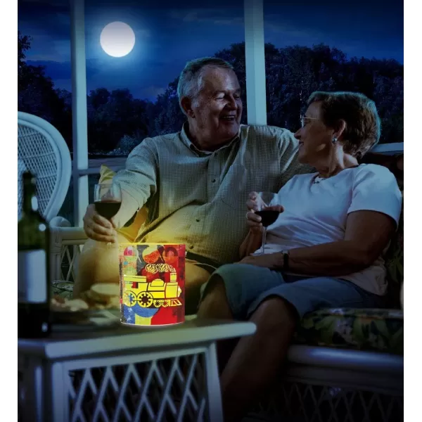 Puzzled COTA Global LED Lantern Surfs Up  51 inch x 63 inch  Multicolor  Item 9691RedYellow Locomotive