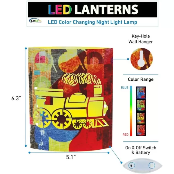 Puzzled COTA Global LED Lantern Surfs Up  51 inch x 63 inch  Multicolor  Item 9691RedYellow Locomotive