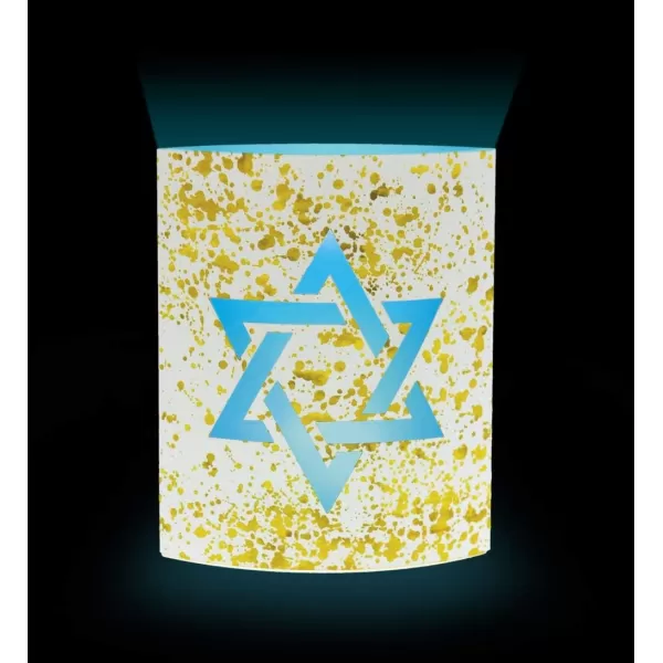 Puzzled COTA Global LED Lantern Surfs Up  51 inch x 63 inch  Multicolor  Item 9691WhiteGold Star of David