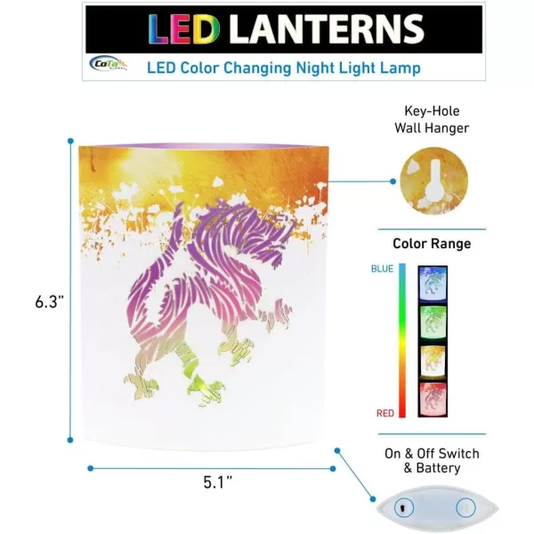 Puzzled COTA Global LED Lantern Surfs Up  51 inch x 63 inch  Multicolor  Item 9691WhiteOrange Dragon