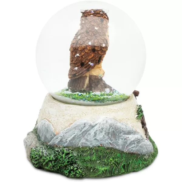 Puzzled COTA Global Owl Snow Globe Polyresin Forest Wild Life Animal Collection Jungle Bird Nautical Theme Room Decor Table Top Accent Size 355 x 375 inches Novelty Craft Decorative Gift