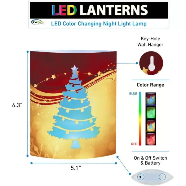 Puzzled CoTa Global LED Lantern Christmas Tree  51 inch x 63 inch  Multicolor  Item 9665