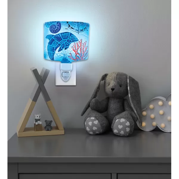 Puzzled Dolphin Night Light Glass Art Plug in Decorative Socket Lamp Manual On ampamp Off Portable Lights Stairway Hallway Bedroom Bathroom Nursery Kids Accessory Home ampamp Kitchen Decor
