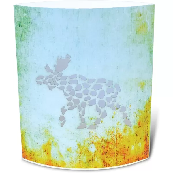 Puzzled Green Moose LED Light Lantern 51 Inch Energy Efficient Decorative Indoor Outdoor Tabletop Lamp Manual On ampamp Off Portable Lights for Bedroom Kitchen Living Room Wildlife Themed Home Dcor