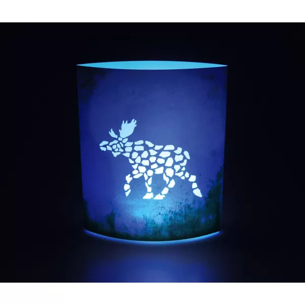 Puzzled Green Moose LED Light Lantern 51 Inch Energy Efficient Decorative Indoor Outdoor Tabletop Lamp Manual On ampamp Off Portable Lights for Bedroom Kitchen Living Room Wildlife Themed Home Dcor