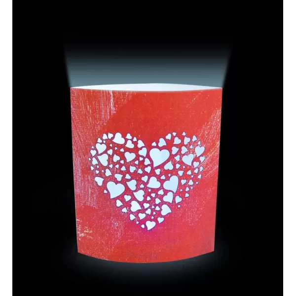 Puzzled Heart LED Decorative Lanterns  Symbol Theme  Elegant Unique Gift and Useful Souvenir  Item 9657