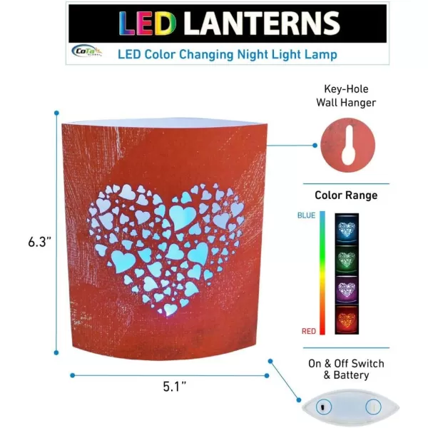 Puzzled Heart LED Decorative Lanterns  Symbol Theme  Elegant Unique Gift and Useful Souvenir  Item 9657